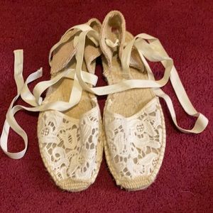 Soludos ballet wrap flats size 8